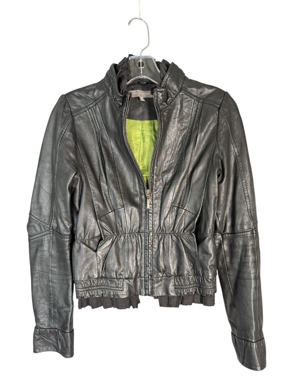 MM Couture by Miss Me Leather Jacket Avante Garde Steampunk Rocker S
